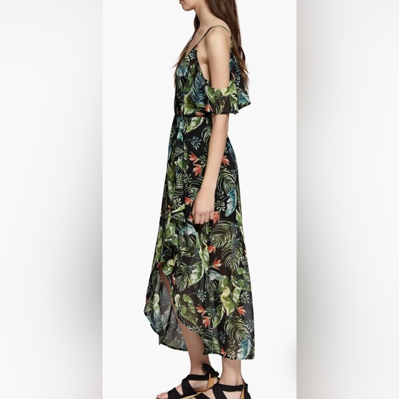 Anthropologie Sofia Sanctuary Floral High Low Midi Ruffle Dress - Large - Picture 3 of 11